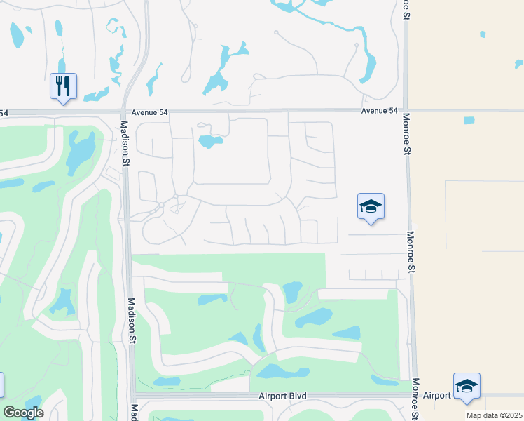 map of restaurants, bars, coffee shops, grocery stores, and more near 81439 Merv Griffin Way in La Quinta