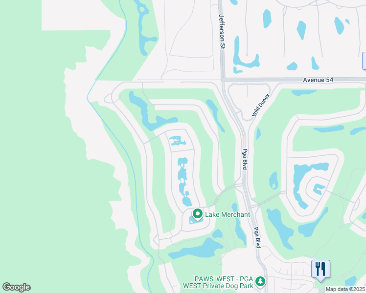 map of restaurants, bars, coffee shops, grocery stores, and more near 54958 Tanglewood in La Quinta