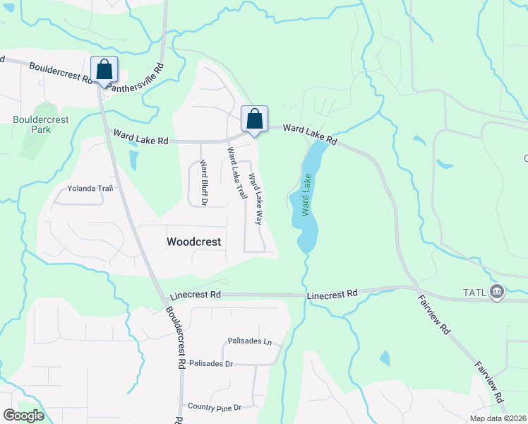 map of restaurants, bars, coffee shops, grocery stores, and more near 2916 Ward Lake Way in Ellenwood