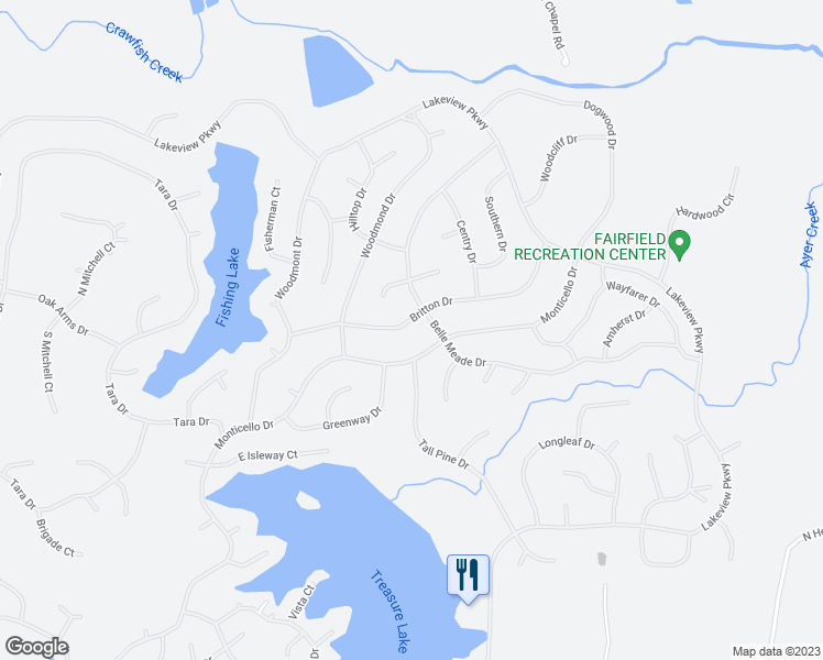 map of restaurants, bars, coffee shops, grocery stores, and more near 5387 Britton Drive in Villa Rica