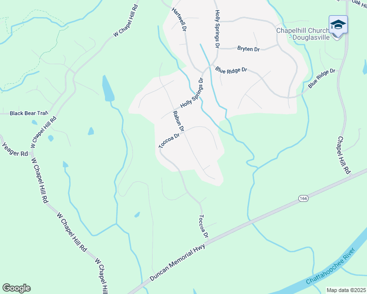 map of restaurants, bars, coffee shops, grocery stores, and more near 4653 Rabun Drive in Douglasville