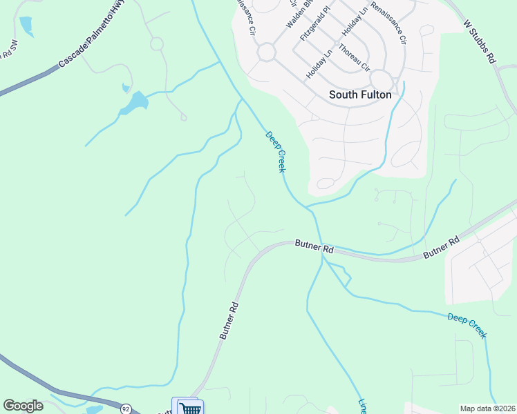 map of restaurants, bars, coffee shops, grocery stores, and more near 3762 Oakman Place in Fairburn