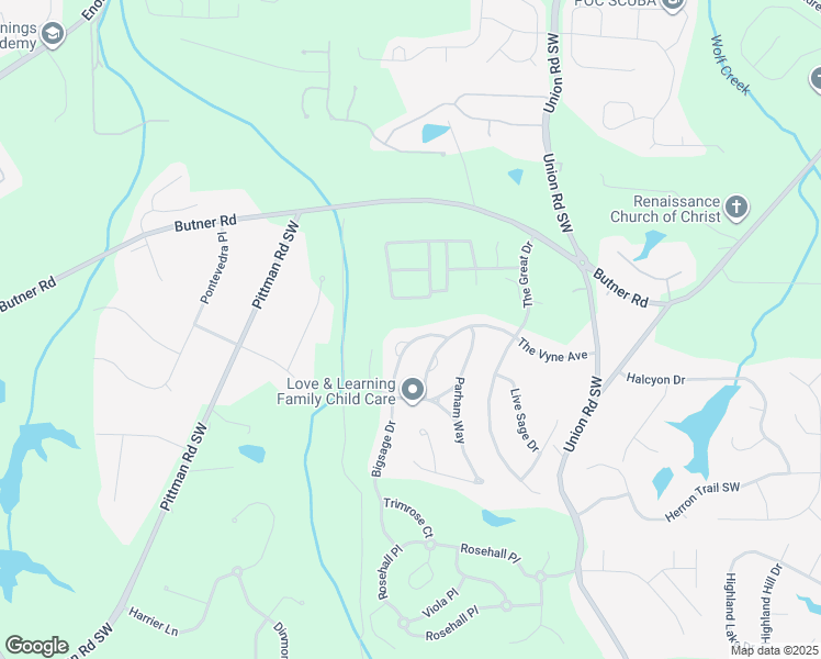 map of restaurants, bars, coffee shops, grocery stores, and more near 4023 Big Sage Drive in College Park