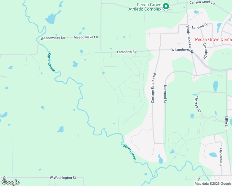 map of restaurants, bars, coffee shops, grocery stores, and more near Friendship Road in Sherman