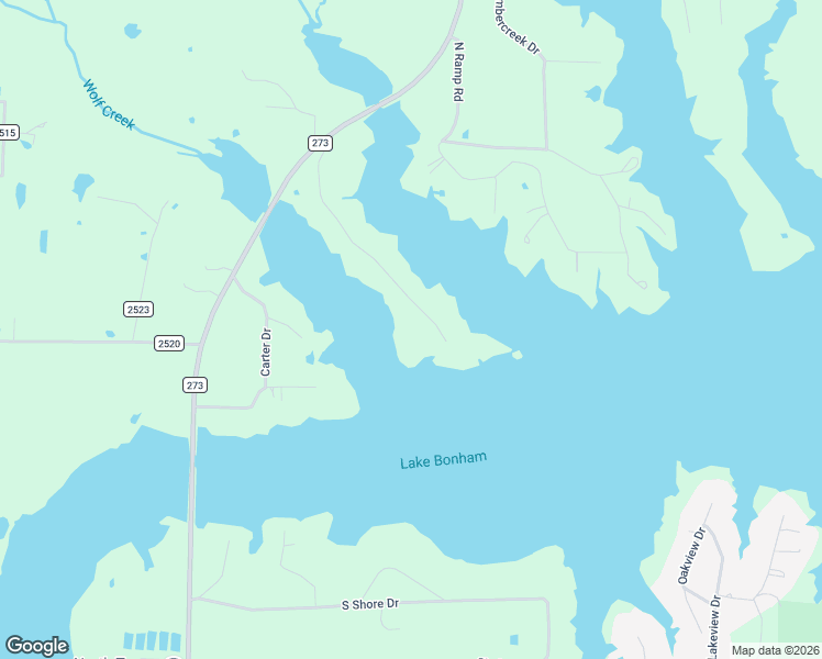 map of restaurants, bars, coffee shops, grocery stores, and more near 2106 Beavers Point in Bonham