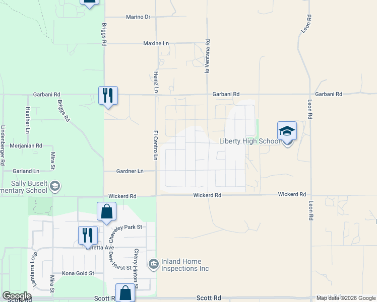 map of restaurants, bars, coffee shops, grocery stores, and more near 32380 Parker Street in Menifee