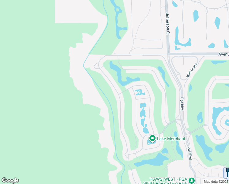 map of restaurants, bars, coffee shops, grocery stores, and more near 54817 Riviera in La Quinta