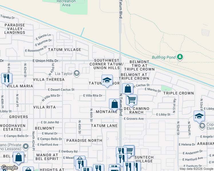 map of restaurants, bars, coffee shops, grocery stores, and more near in Phoenix