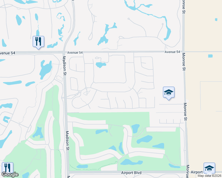 map of restaurants, bars, coffee shops, grocery stores, and more near 81376 Merv Griffin Way in La Quinta