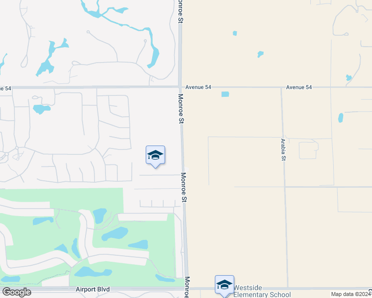 map of restaurants, bars, coffee shops, grocery stores, and more near 54600 Monroe Street in Thermal