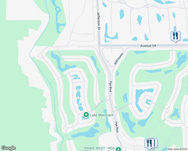 map of restaurants, bars, coffee shops, grocery stores, and more near 54683 Shoal Creek in La Quinta