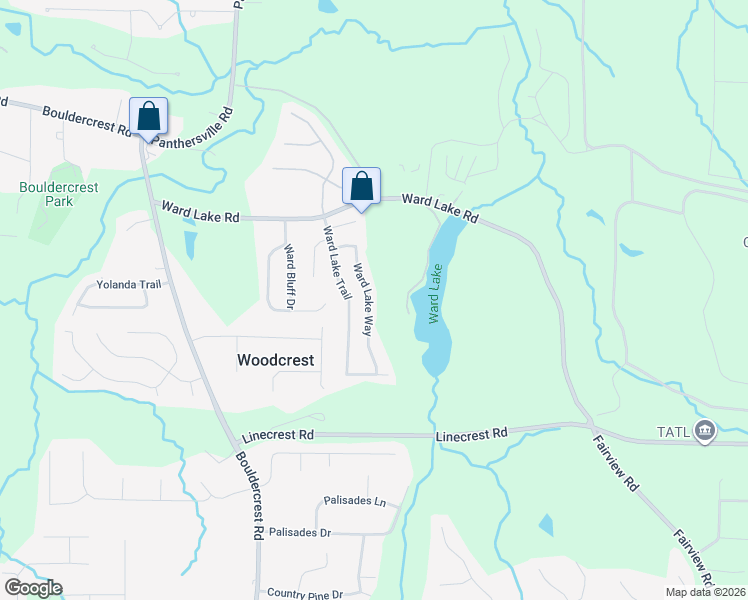 map of restaurants, bars, coffee shops, grocery stores, and more near 2864 Ward Lake Way in Ellenwood