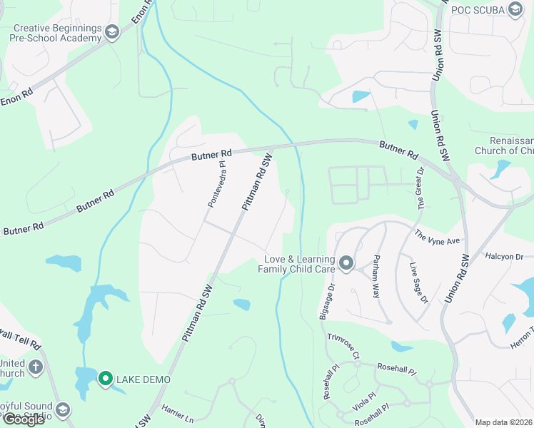 map of restaurants, bars, coffee shops, grocery stores, and more near 3785 Sherbrook Court Southwest in College Park