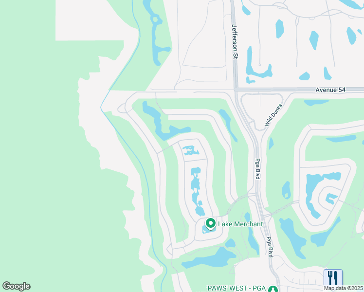 map of restaurants, bars, coffee shops, grocery stores, and more near 54475 Tanglewood in La Quinta