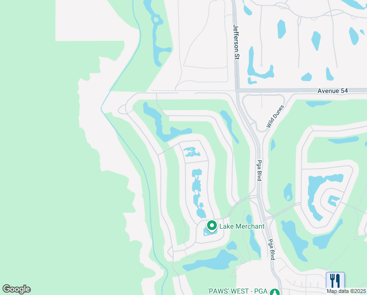 map of restaurants, bars, coffee shops, grocery stores, and more near 54475 Tanglewood in La Quinta