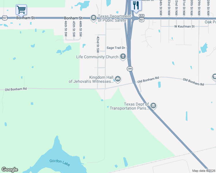 map of restaurants, bars, coffee shops, grocery stores, and more near 1035 41st Street Southwest in Paris