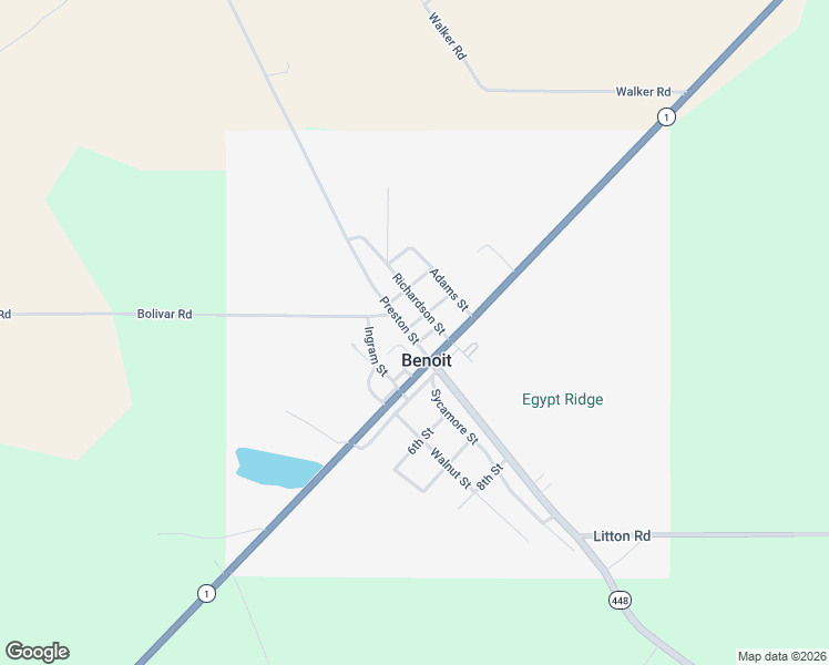 map of restaurants, bars, coffee shops, grocery stores, and more near 109 Preston Street in Benoit