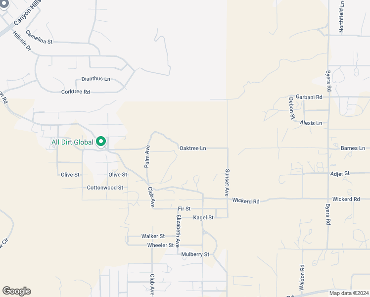map of restaurants, bars, coffee shops, grocery stores, and more near 15325 Oaktree Lane in Menifee