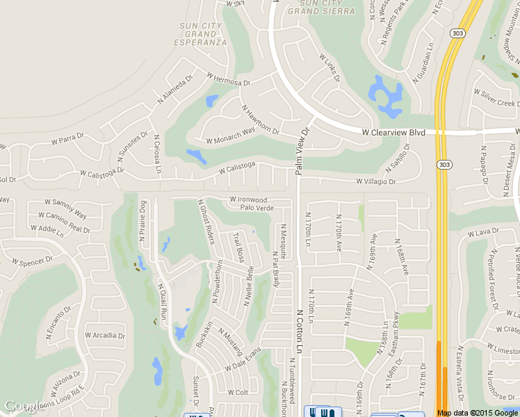 map of restaurants, bars, coffee shops, grocery stores, and more near Palo Verde in Surprise