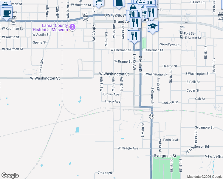 map of restaurants, bars, coffee shops, grocery stores, and more near 934 4th Street Southwest in Paris