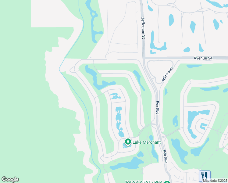 map of restaurants, bars, coffee shops, grocery stores, and more near 54523 Tanglewood in La Quinta