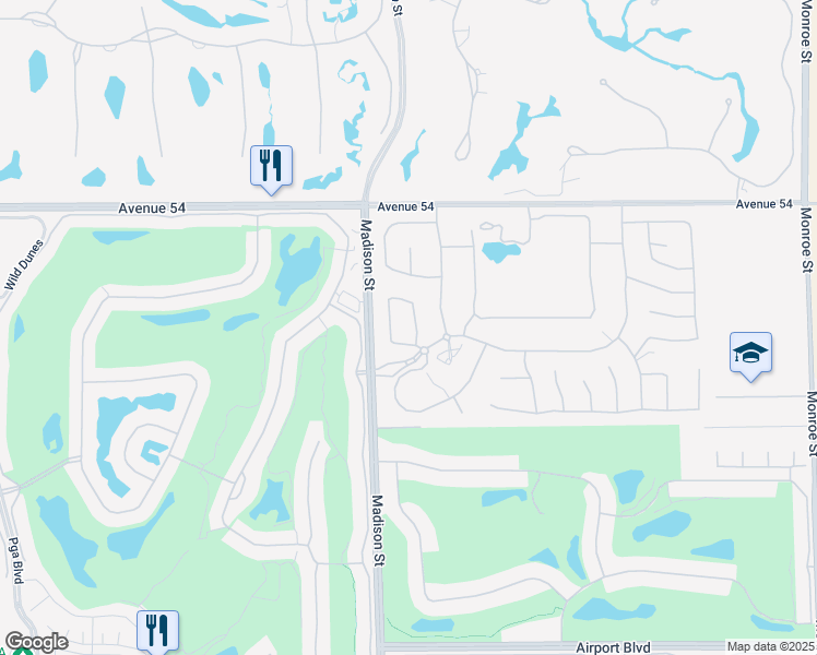 map of restaurants, bars, coffee shops, grocery stores, and more near 81103 Monarchos Circle in La Quinta