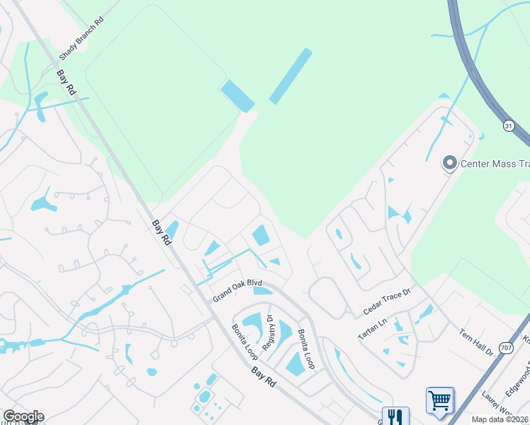 map of restaurants, bars, coffee shops, grocery stores, and more near 270 Copper Leaf Drive in Myrtle Beach