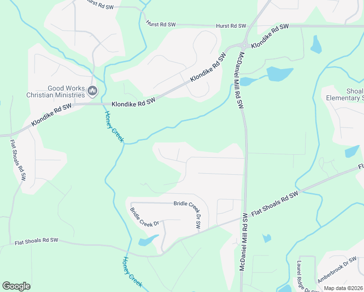 map of restaurants, bars, coffee shops, grocery stores, and more near 1409 Hadlow Court Southeast in Conyers