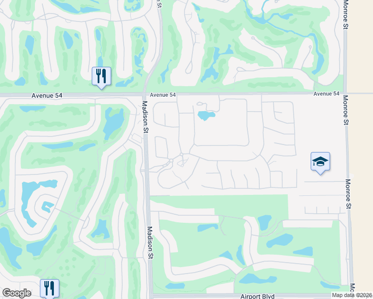 map of restaurants, bars, coffee shops, grocery stores, and more near 54555 Seattle Slew Way in La Quinta