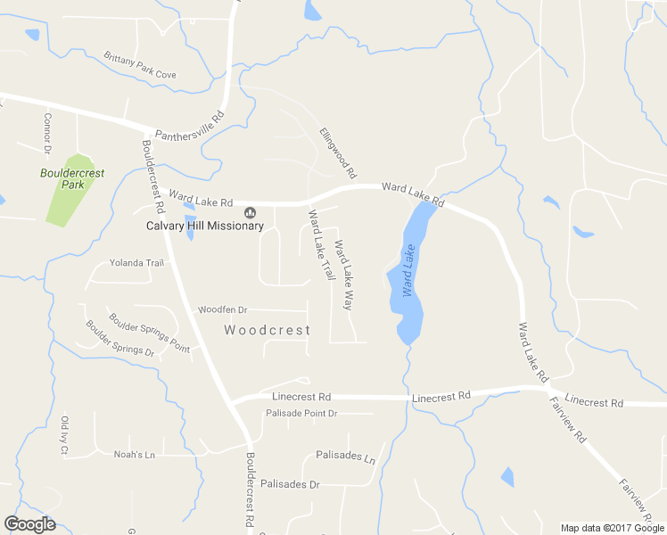 map of restaurants, bars, coffee shops, grocery stores, and more near 4050 Ward Lake Trail in Ellenwood