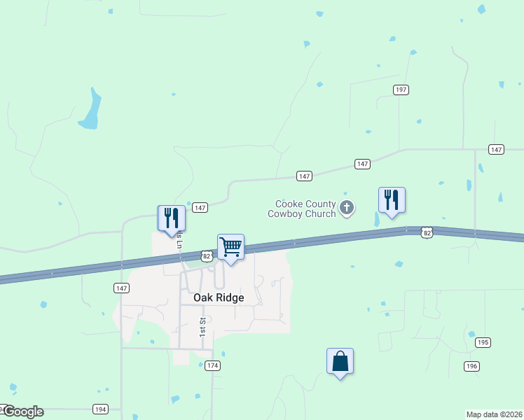 map of restaurants, bars, coffee shops, grocery stores, and more near 7803 U.S. 82 in Gainesville