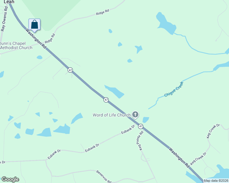 map of restaurants, bars, coffee shops, grocery stores, and more near in Leah