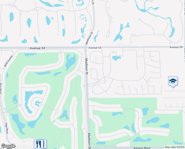 map of restaurants, bars, coffee shops, grocery stores, and more near 54550 Sea Hero Circle in La Quinta