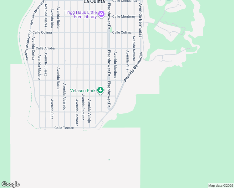 map of restaurants, bars, coffee shops, grocery stores, and more near 54470 Avenue Martinez in La Quinta