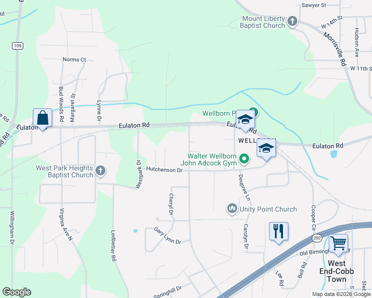 map of restaurants, bars, coffee shops, grocery stores, and more near 808 Tillman Avenue in Anniston