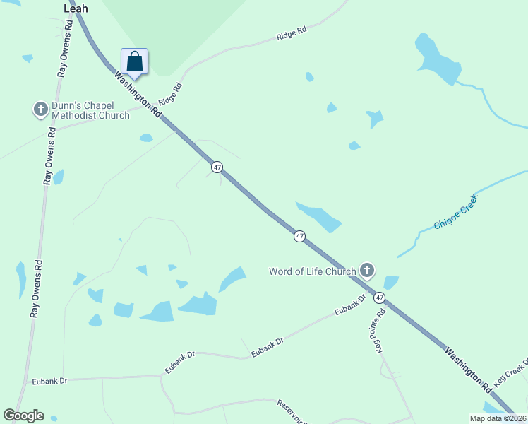 map of restaurants, bars, coffee shops, grocery stores, and more near 6451 Washington Road in Appling