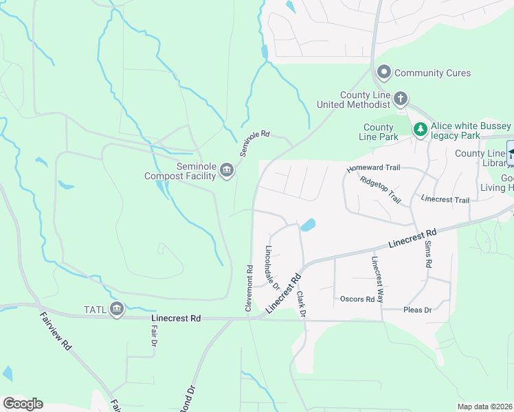 map of restaurants, bars, coffee shops, grocery stores, and more near 3329 Clevemont Way in Ellenwood