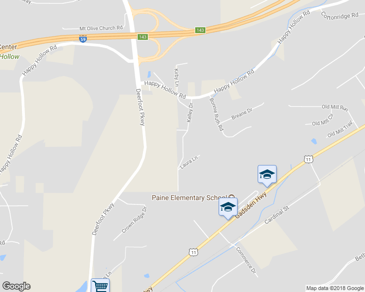 map of restaurants, bars, coffee shops, grocery stores, and more near 5068 Kelley Drive in Trussville