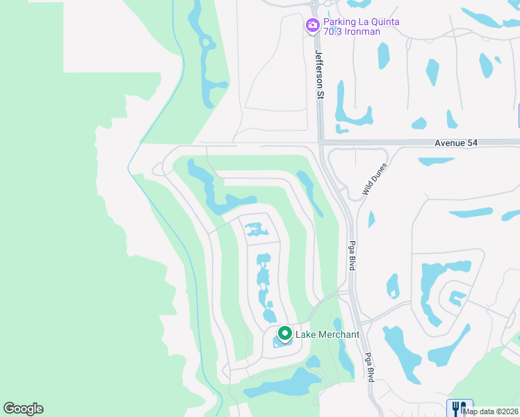 map of restaurants, bars, coffee shops, grocery stores, and more near 54580 Tanglewood in La Quinta