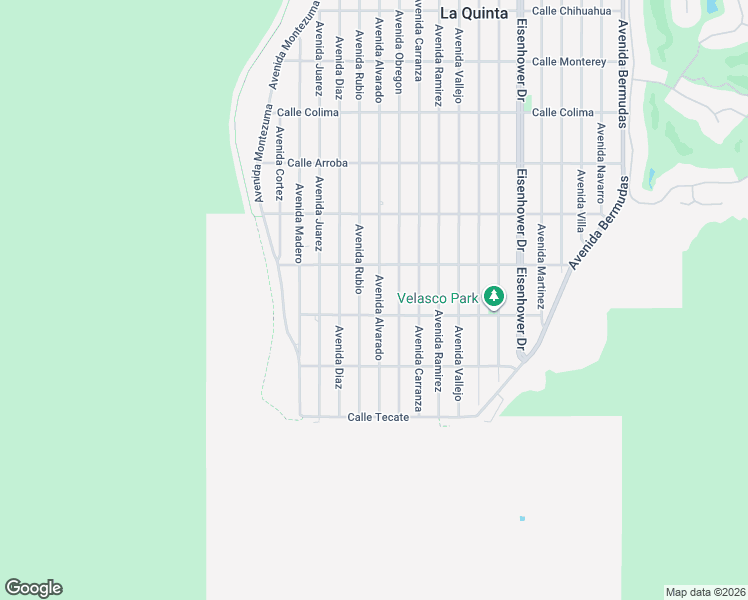 map of restaurants, bars, coffee shops, grocery stores, and more near 54445 Avenue Alvarado in La Quinta