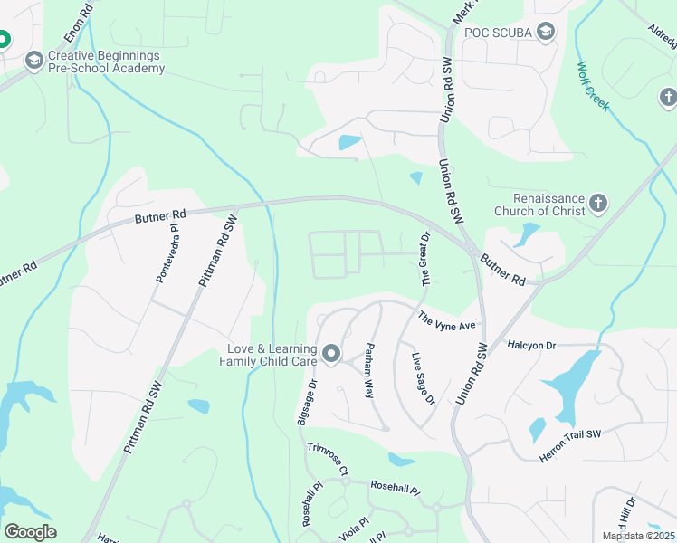 map of restaurants, bars, coffee shops, grocery stores, and more near 3791 Uppark Drive in Atlanta