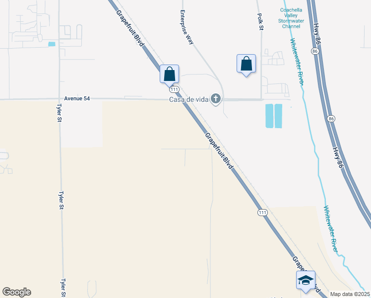 map of restaurants, bars, coffee shops, grocery stores, and more near Wallace Road in Thermal