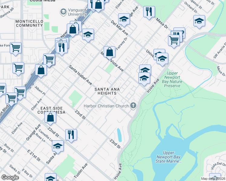 map of restaurants, bars, coffee shops, grocery stores, and more near in 