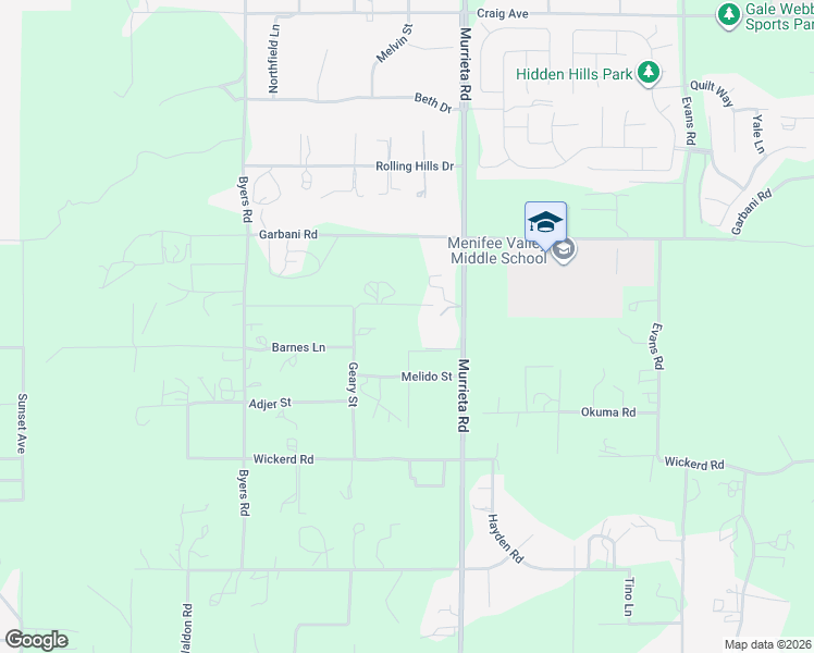 map of restaurants, bars, coffee shops, grocery stores, and more near 32285 Murrieta Road in Menifee