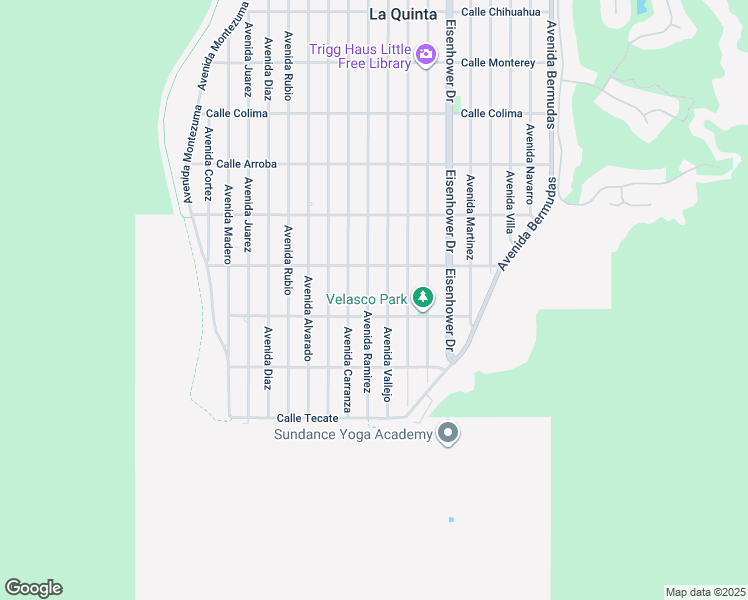 map of restaurants, bars, coffee shops, grocery stores, and more near 54575 Avenue Ramirez in La Quinta