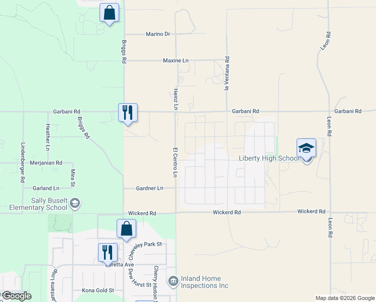 map of restaurants, bars, coffee shops, grocery stores, and more near 32266 Neal Lane in Menifee