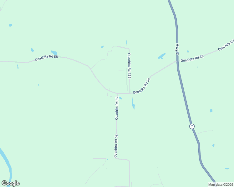 map of restaurants, bars, coffee shops, grocery stores, and more near 700 Ouachita Road 88 in Chidester