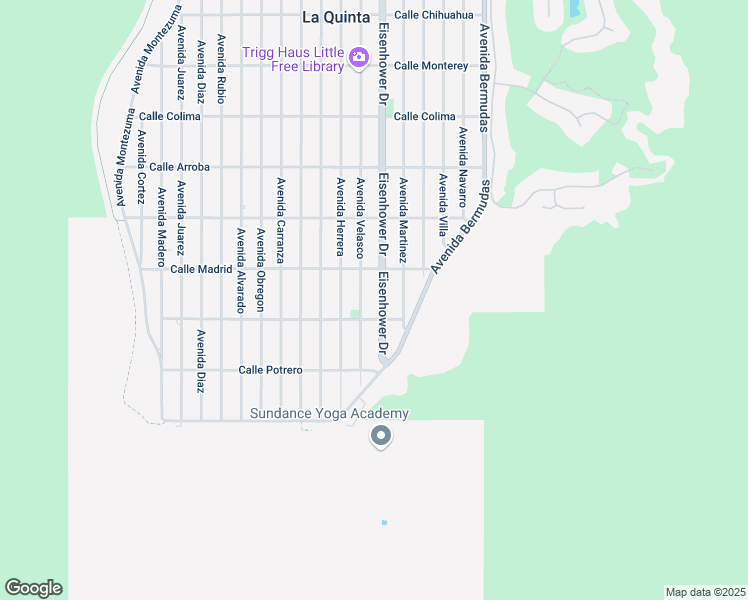 map of restaurants, bars, coffee shops, grocery stores, and more near 77705 Calle Temecula in La Quinta