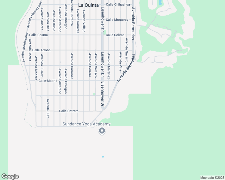 map of restaurants, bars, coffee shops, grocery stores, and more near Avenida Bermudas in La Quinta