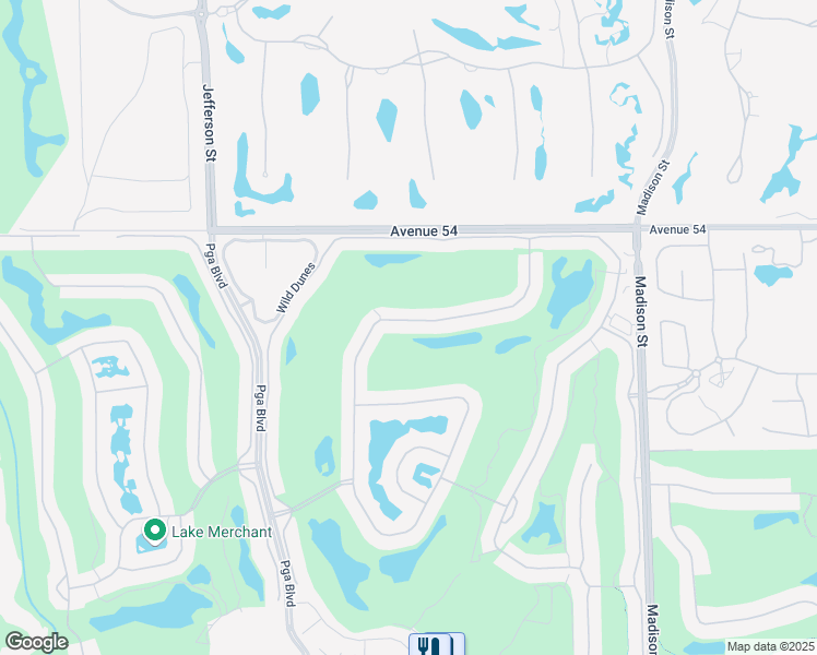 map of restaurants, bars, coffee shops, grocery stores, and more near 54726 Inverness Way in La Quinta